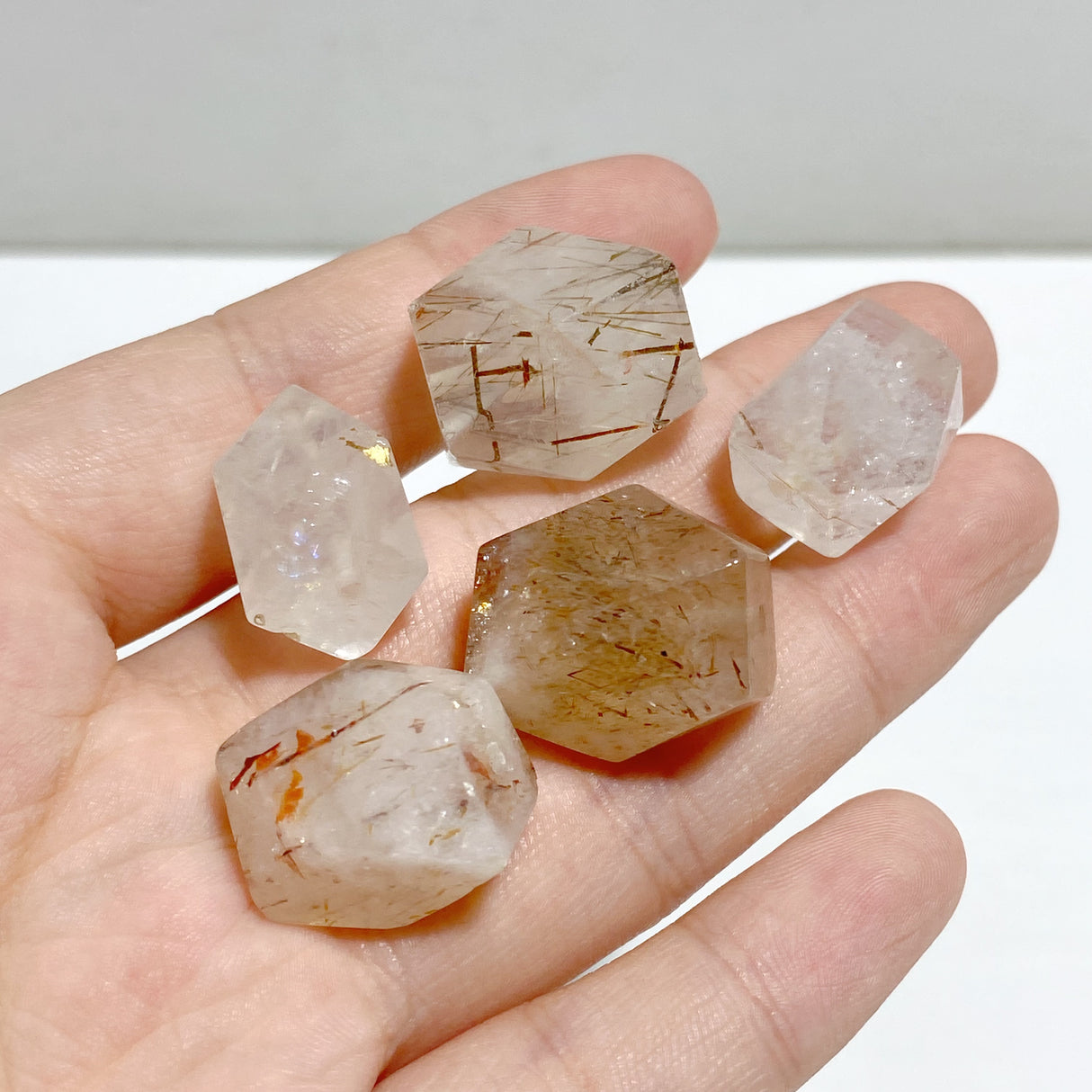 63 Pieces Mini Red Rutile Quartz Free Form Accessories For Jewelry Making DIY Pendant
