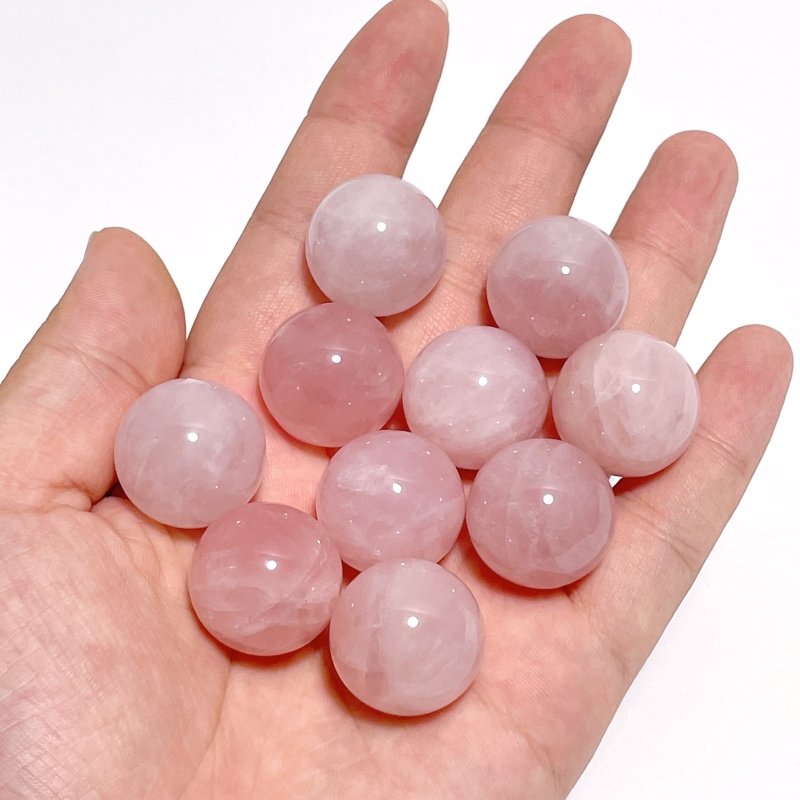 0.78in(2cm) Rose Quartz Sphere Ball Wholesale - Wholesale Crystals