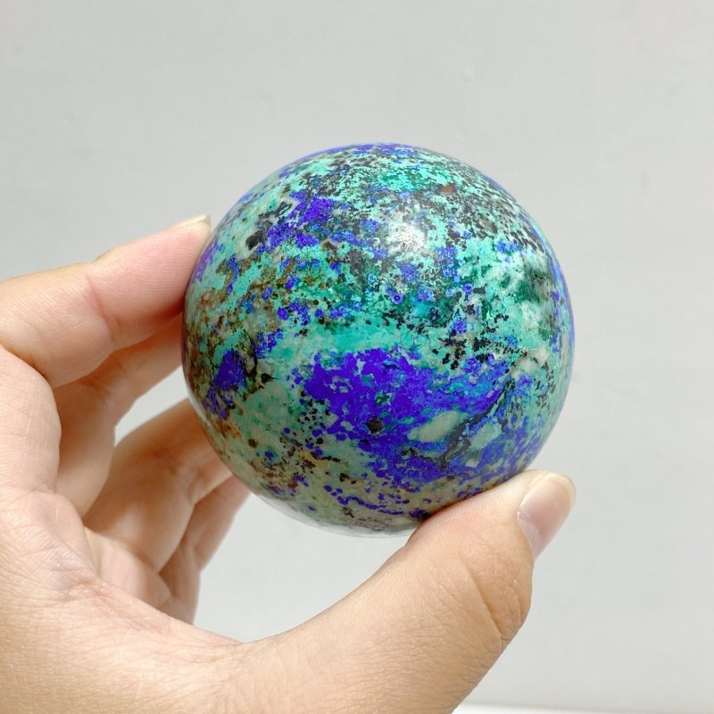 10 Pieces Azurite Mixed Malachite Spheres 3 -Wholesale Crystals