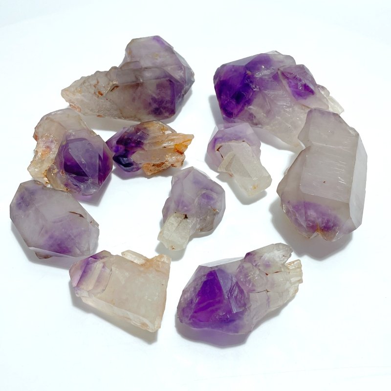 10 Pieces Beautiful Amethyst Specimen Skeletal Crystal - Wholesale Crystals