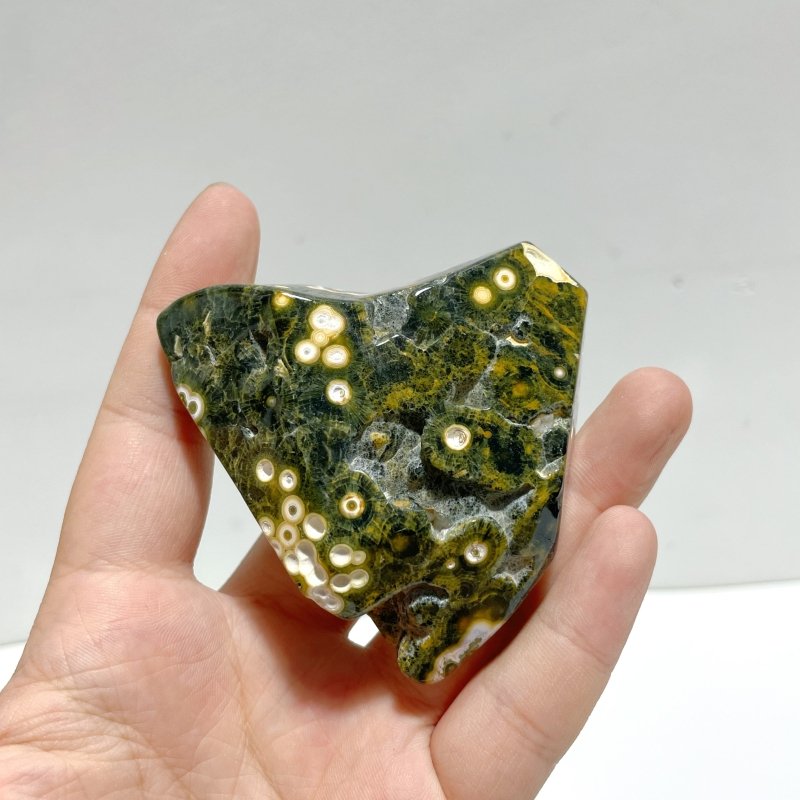 10 Pieces Big Circle 8th Vein Ocean Jasper Free Form - Wholesale Crystals