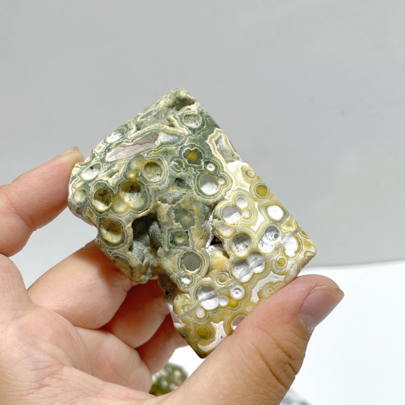 10 Pieces Big Circle 8th Vein Ocean Jasper Free Form - Wholesale Crystals