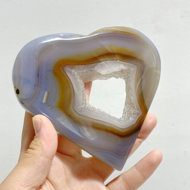 10 Pieces Geode Druzy Agate Heart -Wholesale Crystals