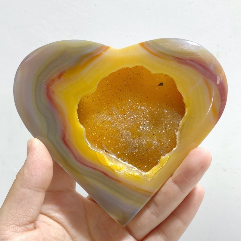 10 Pieces Geode Druzy Agate Heart -Wholesale Crystals