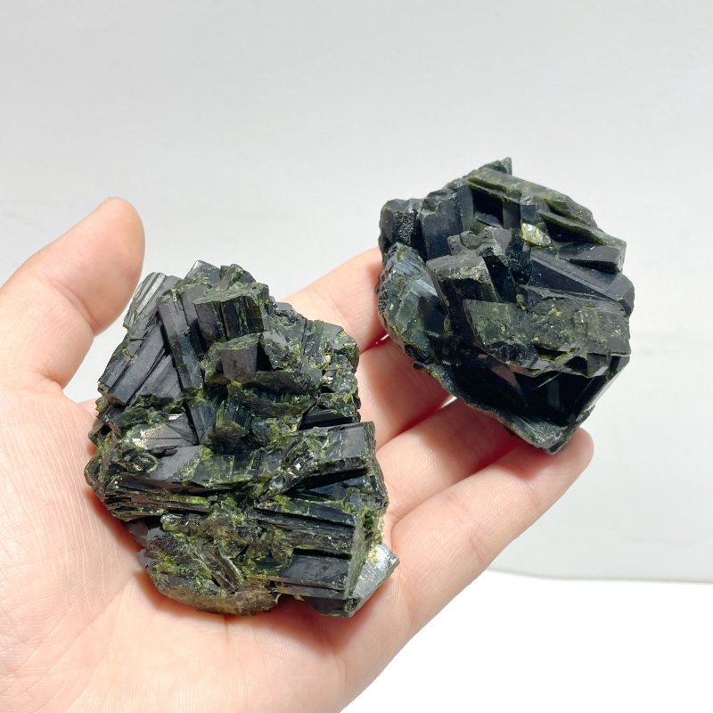 10 Pieces Green Tourmaline Specimen For Collection - Wholesale Crystals