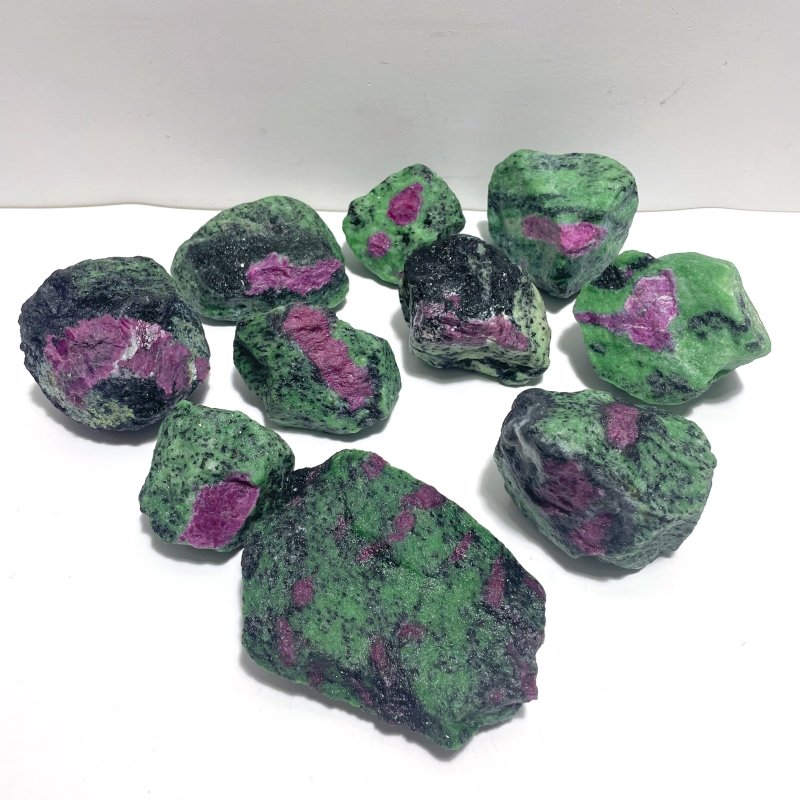 10 Pieces Large Raw Ruby Zoisite Specimen - Wholesale Crystals