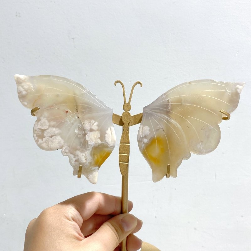 11 Pairs Wings Carving With Stand Closeout (Defect) -Wholesale Crystals