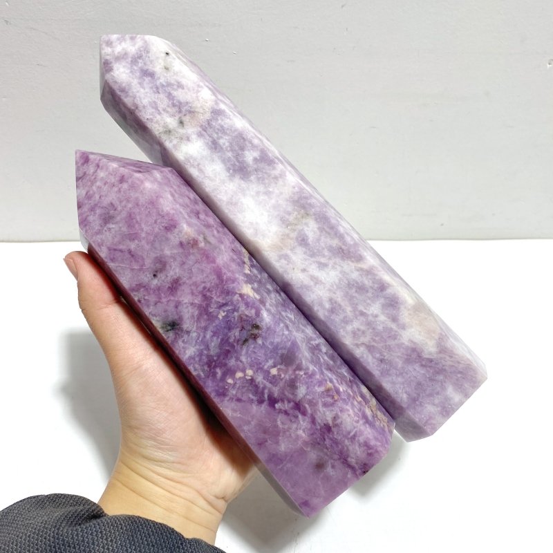 11 Pieces Large Lepidolite Tower - Wholesale Crystals