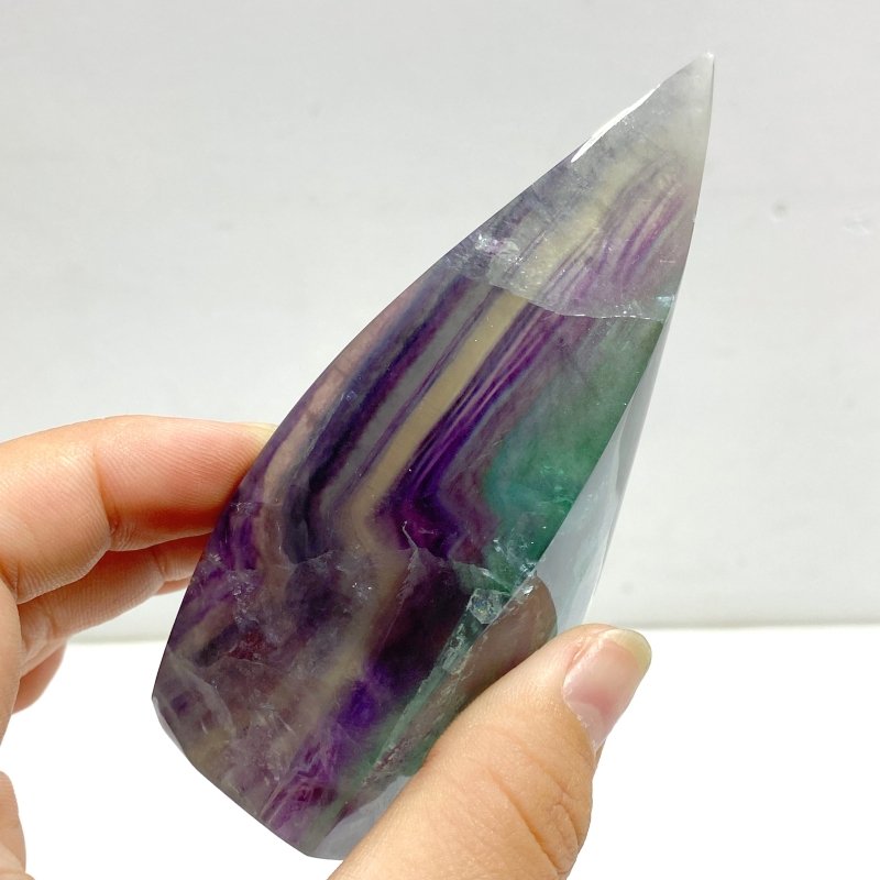 11 Pieces Large Rainbow Fluorite Mixed Color Flame High Quality - Wholesale Crystals