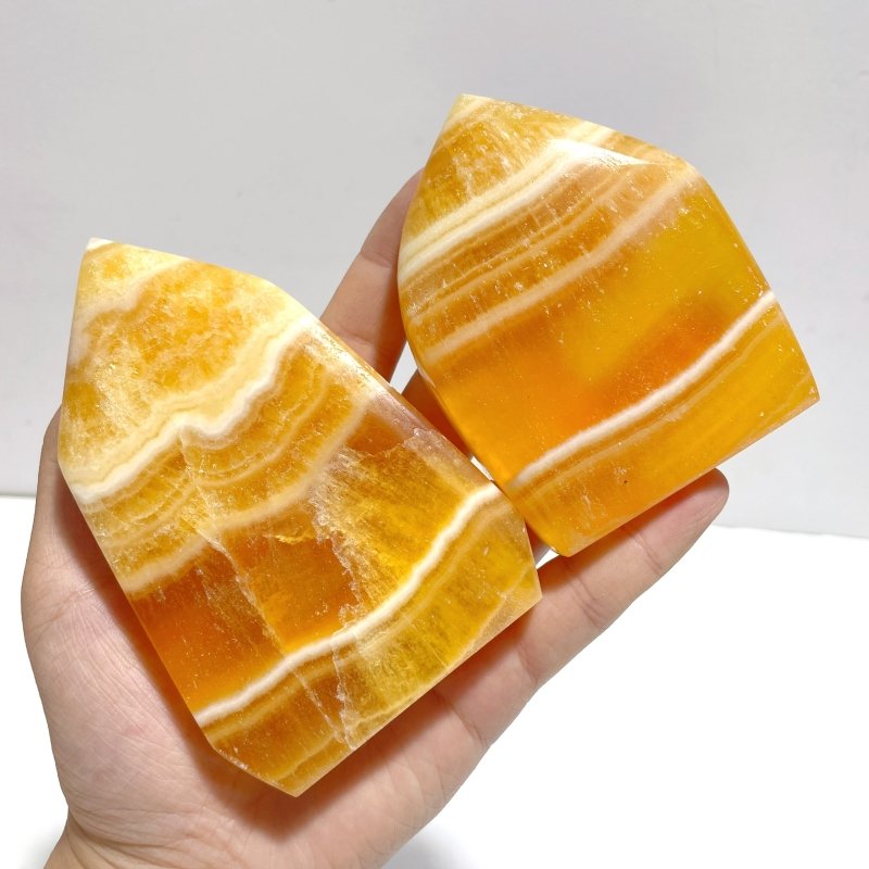 12 Pieces Yellow Calcite Arrow Head Shape - Wholesale Crystals