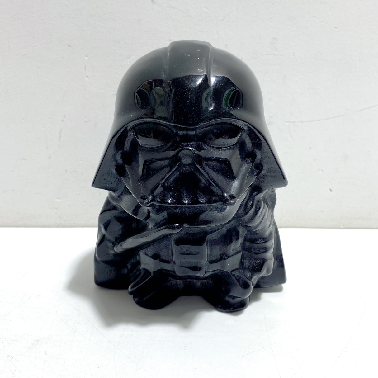 3 Pieces Large Black Obsidian Darth Vader Carving (Defects)