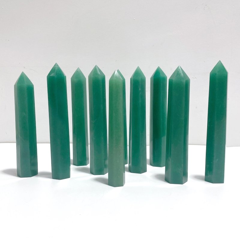 13 - 16CM Green Aventurine Tower Point Wholesale - Wholesale Crystals
