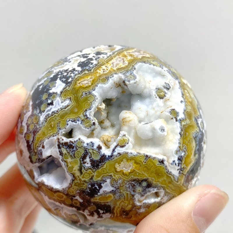 13 Pieces 8th Vein Ocean Jasper Spheres -Wholesale Crystals