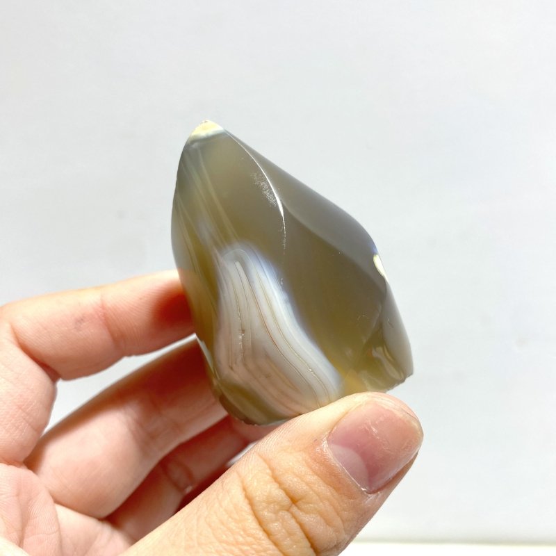 13 Pieces Black Orca Agate Flame Carving 4 - Wholesale Crystals