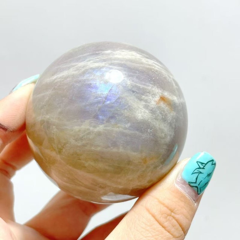 13 Pieces Blue Moonstone Spheres - Wholesale Crystals