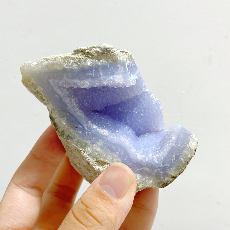 13 Pieces Geode Druzy Blue Chalcedony -Wholesale Crystals