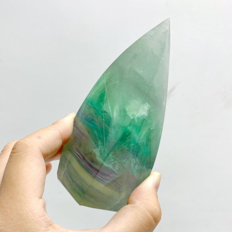 13 Pieces High Quality Large Rainbow Fluorite Flame - Wholesale Crystals