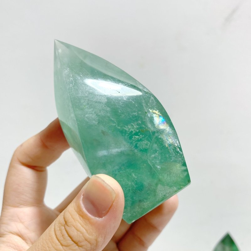 13 Pieces High Quality Large Rainbow Fluorite Flame - Wholesale Crystals