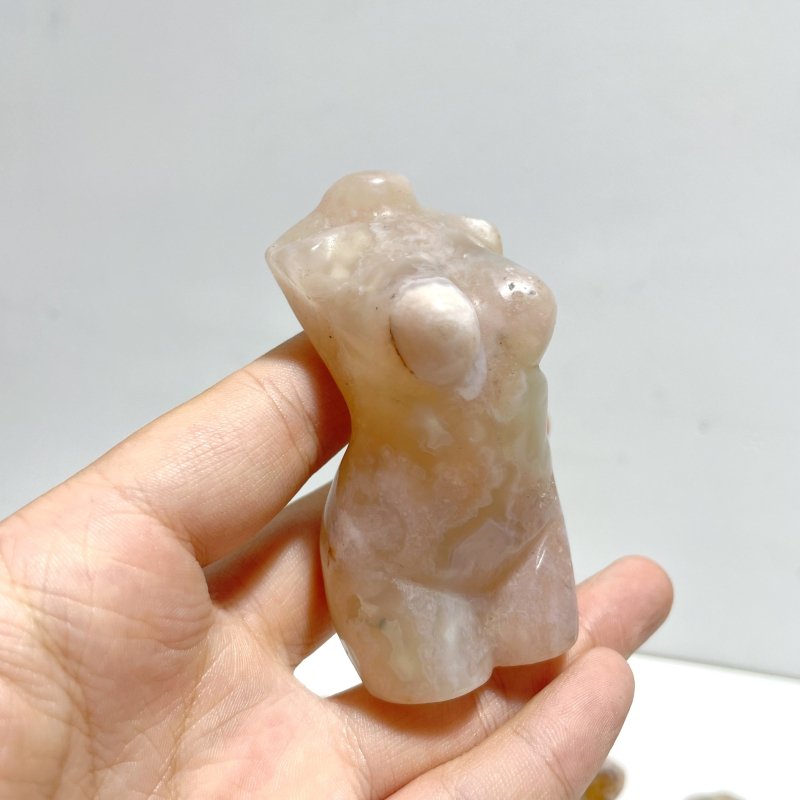 13 Pieces Sakura Flower Agate Goddess Carving - Wholesale Crystals