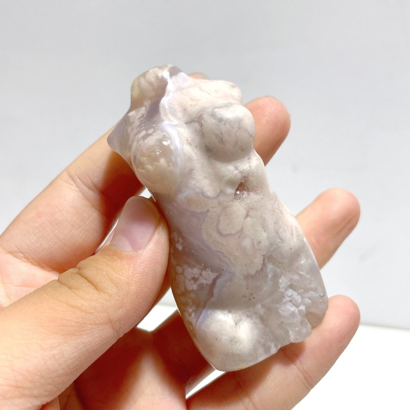 13 Pieces Sakura Flower Agate Goddess Carving - Wholesale Crystals