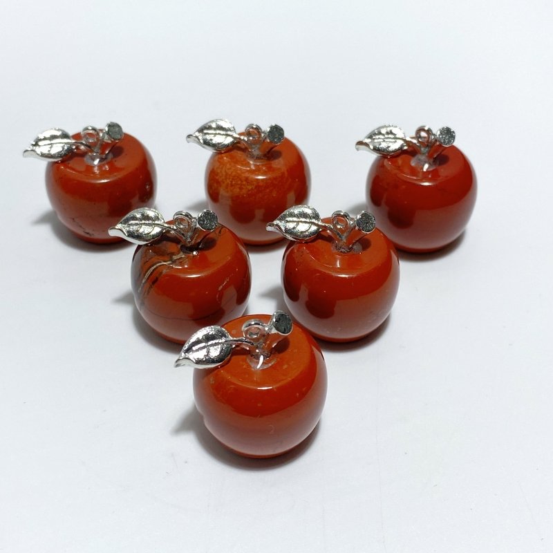 14 Types Small Apple Carving Wholesale Clear Quartz Green Aventurine Lepidolite - Wholesale Crystals