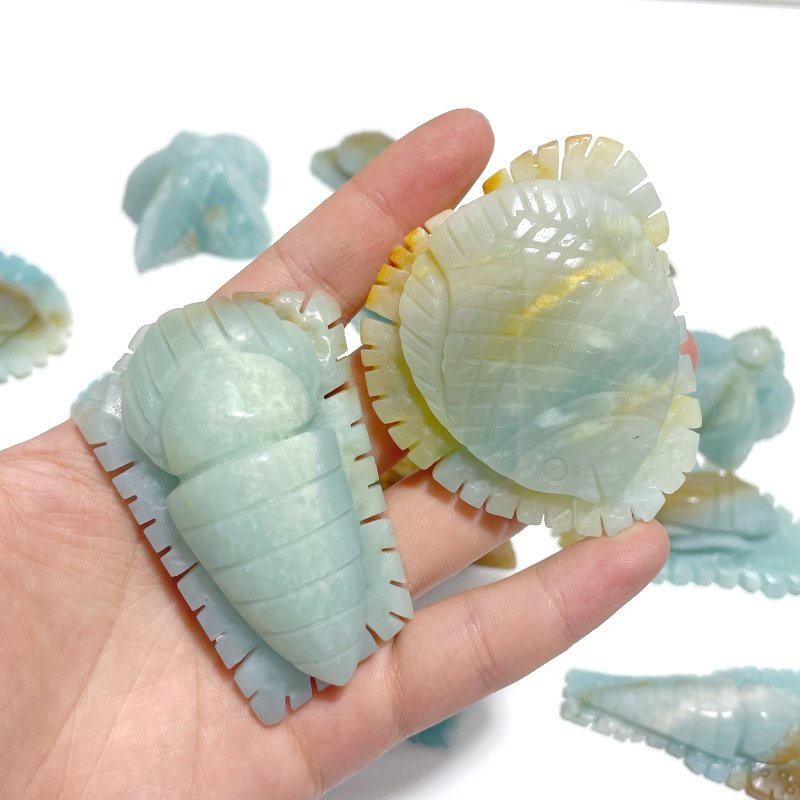 15 Pieces Caribbean Calcite Sea Animals Carving - Wholesale Crystals