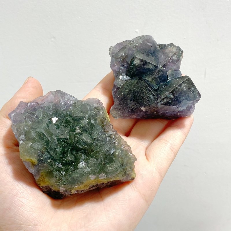 15 Pieces Raw Stone Fluorite Mixed Pyrite -Wholesale Crystals
