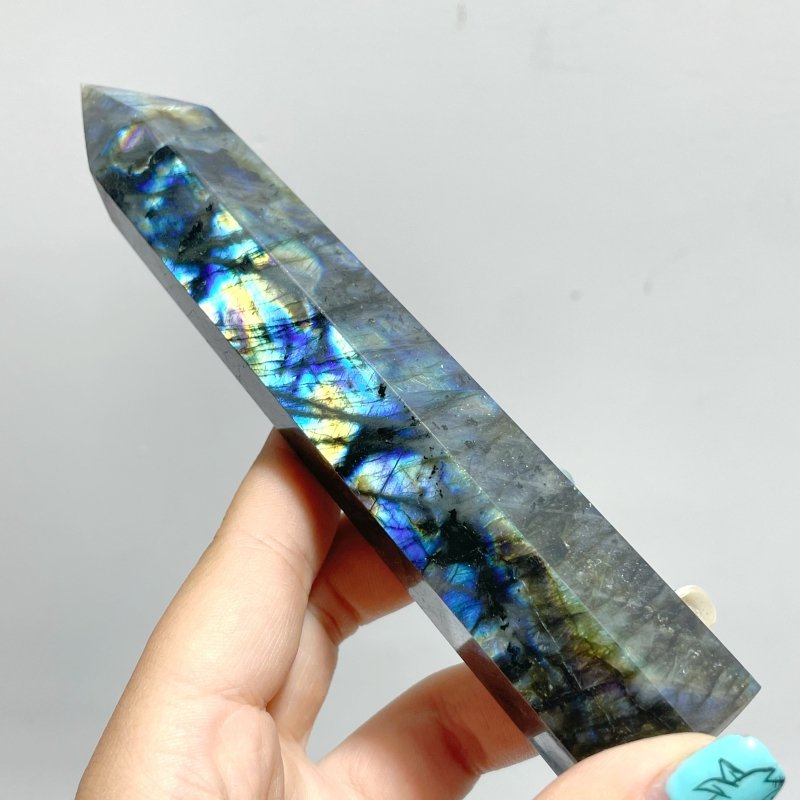 15CM Labradorite Tower Point Wholesale - Wholesale Crystals