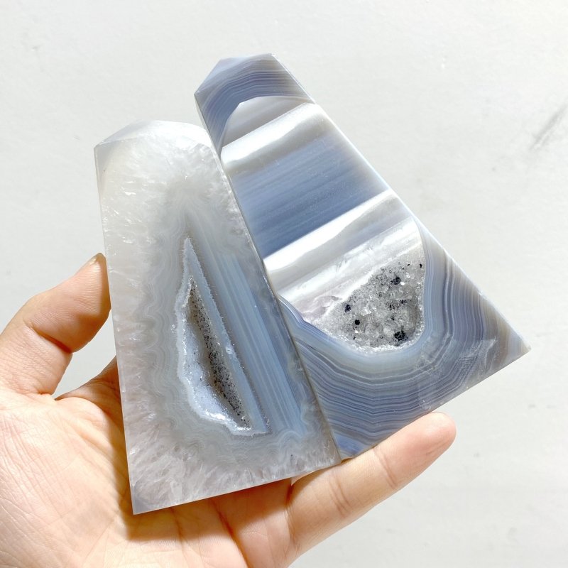 16 Pieces Four - sided Druzy Geode Agate Points - Wholesale Crystals
