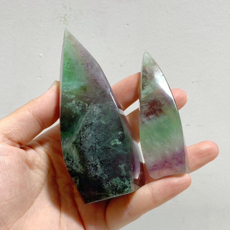 16 Pieces High Quality Large Rainbow Fluorite Flame -Wholesale Crystals