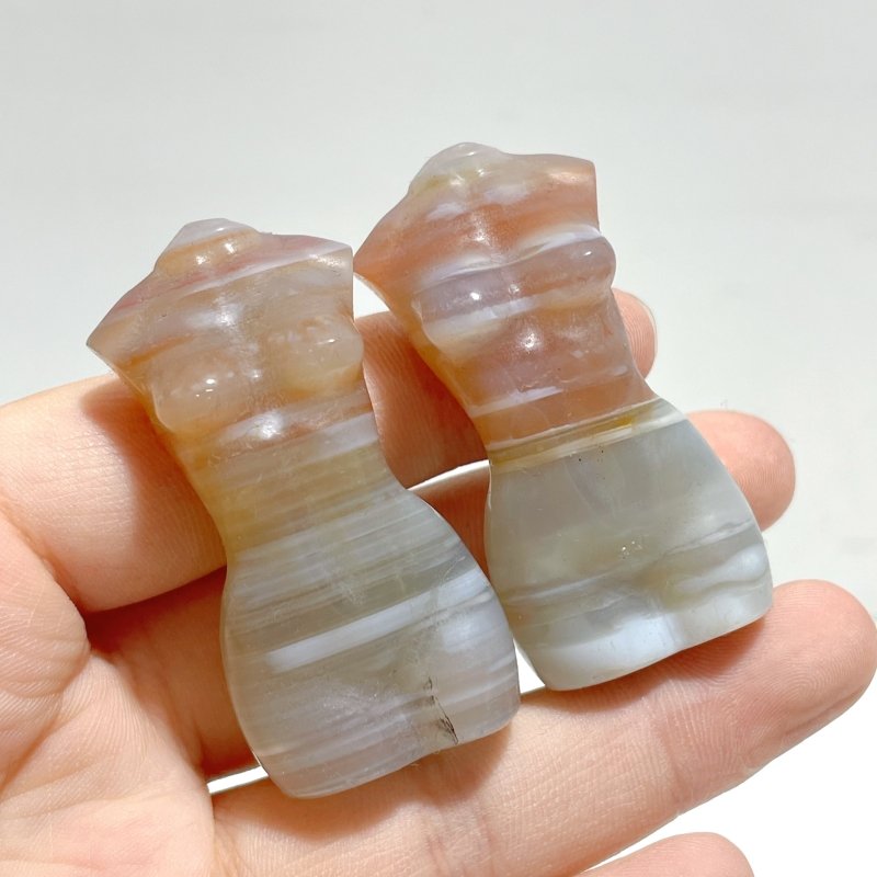 16 Pieces Stripe Agate Goddess Carving - Wholesale Crystals