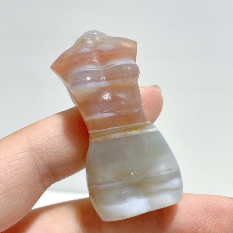 16 Pieces Stripe Agate Goddess Carving - Wholesale Crystals
