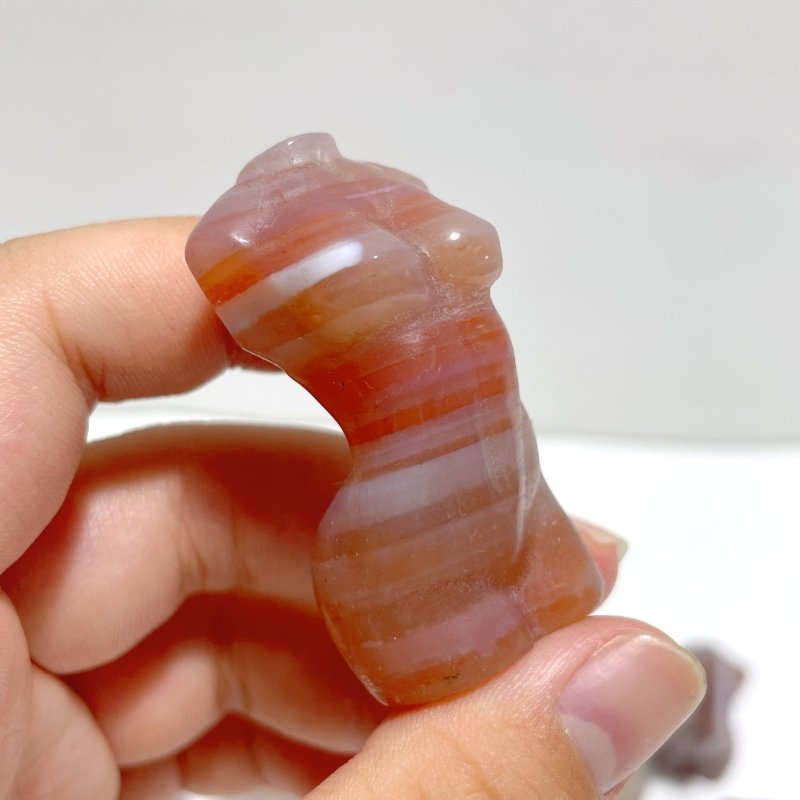 16 Pieces Stripe Agate Goddess Carving - Wholesale Crystals