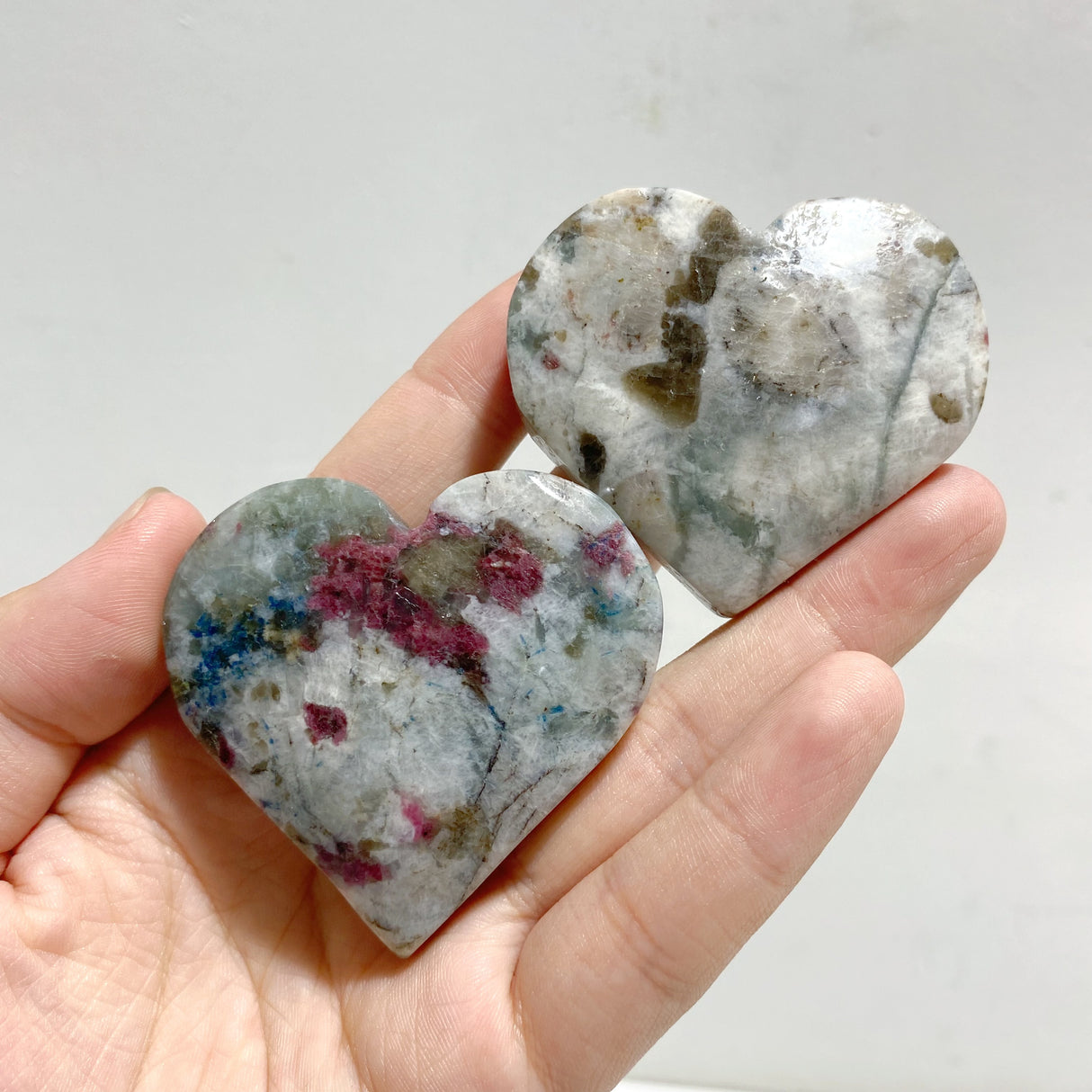 Pink & Blue Tourmaline Heart Wholesale