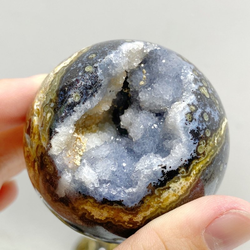 19 Pieces Geode Druzy 8th Vein Ocean Jasper Spheres -Wholesale Crystals