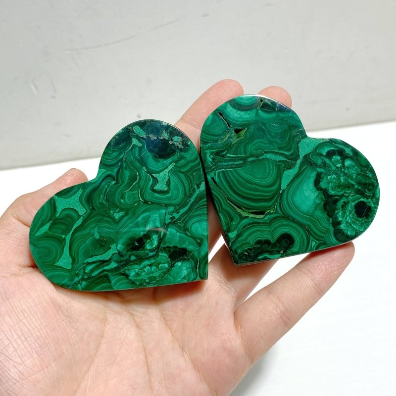 19 Pieces Malachite Heart -Wholesale Crystals