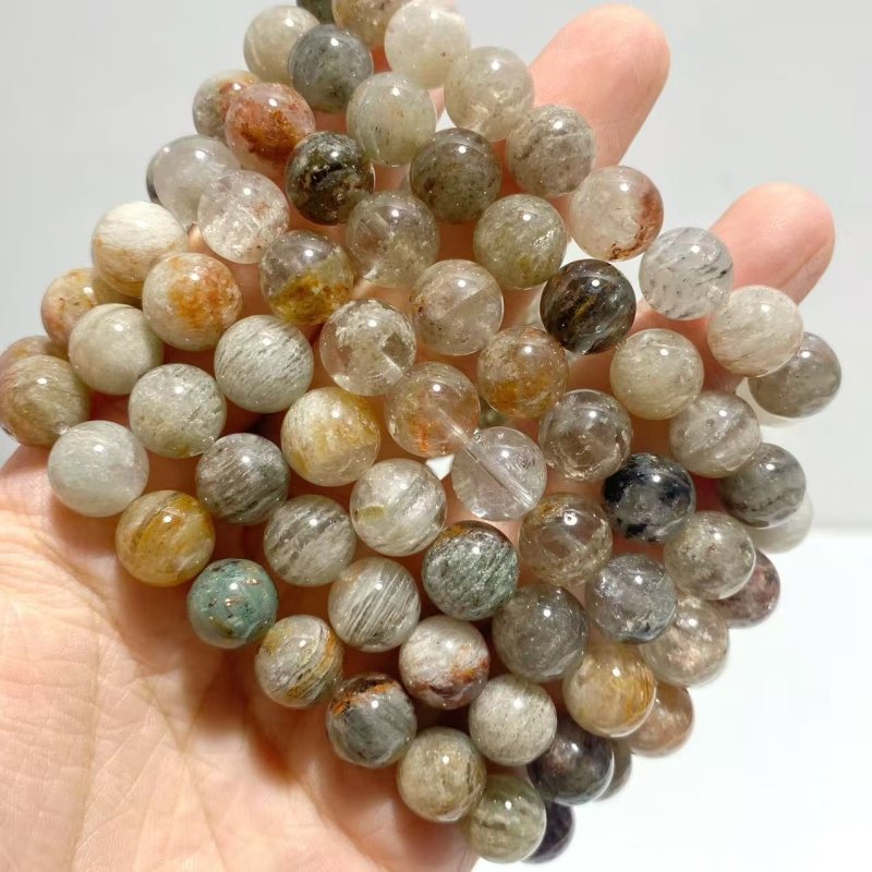 19 Pieces Thousand Layer Garden Quartz Bracelets - Wholesale Crystals