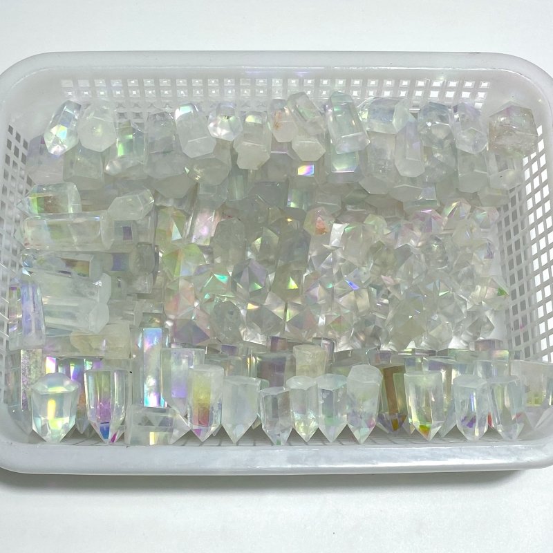 190 Pieces Aura Clear Quartz Crystal Tower Point - Wholesale Crystals