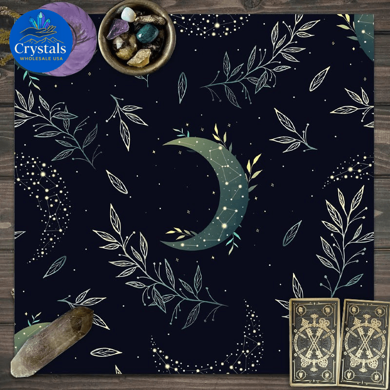 2 Moon Phase Starry Sky Tarot Tablecloth - Wholesale Crystals
