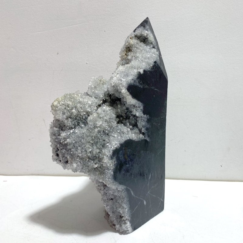 2 Pieces Large Black Clear Quartz Cluster Specimen For Collection - Wholesale Crystals