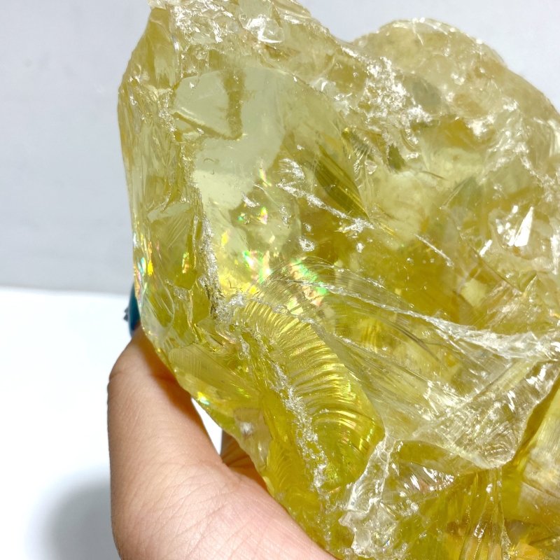 2 Pieces Large Citrine Raw Stone Specimen With Beautiful Rainbow 8 - Wholesale Crystals