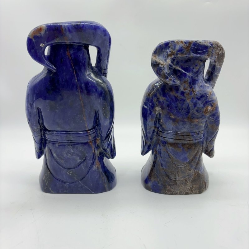 2 Pieces Large Sodalite Grim Reaper Sickle Carving -Wholesale Crystals