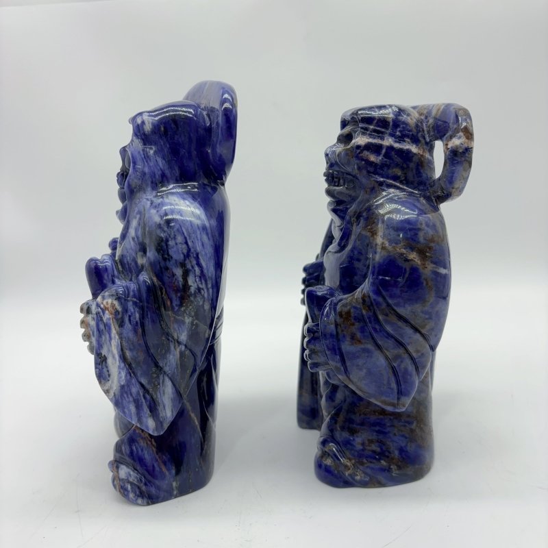 2 Pieces Large Sodalite Grim Reaper Sickle Carving -Wholesale Crystals