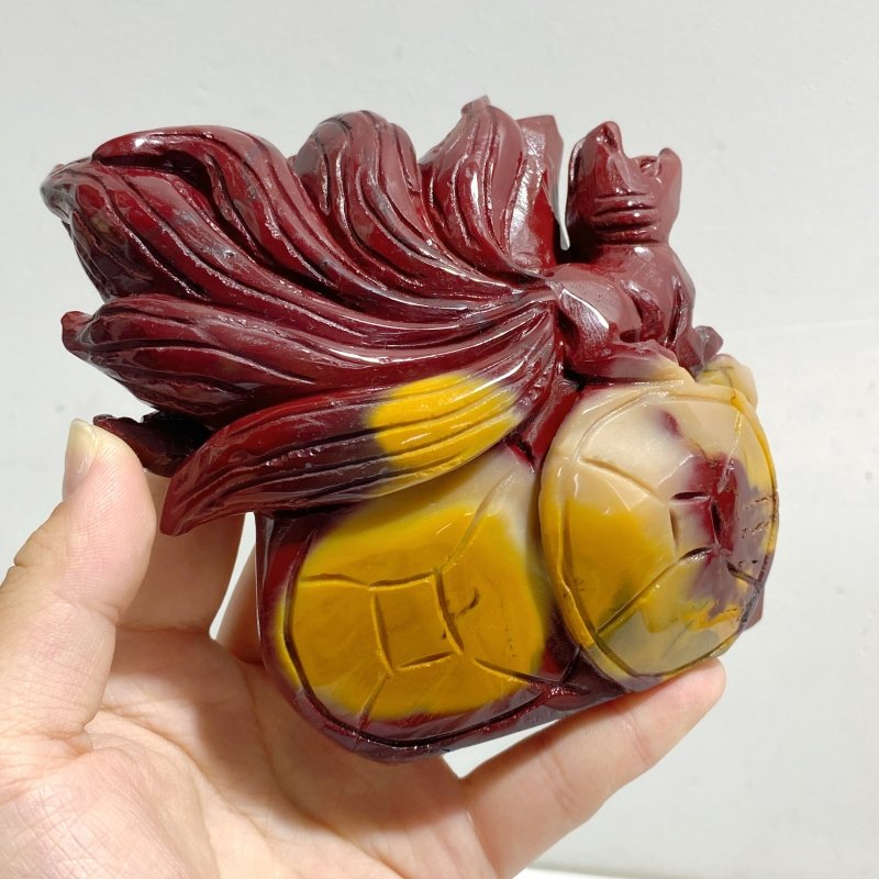 2 Pieces Mookaite Nine-tailed Fox Carving 5 -Wholesale Crystals
