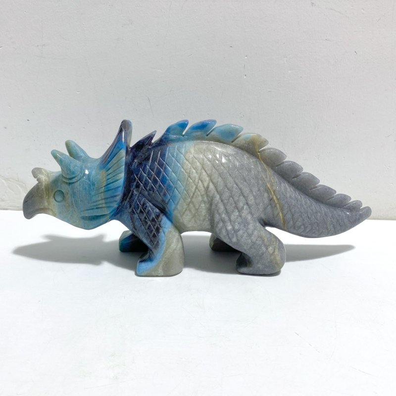 2 Pieces Trolleite Stone Triceratops Three-horned Dinosaur Crystal Carving -Wholesale Crystals
