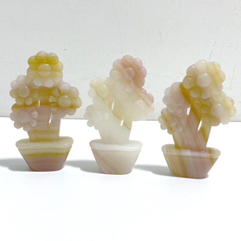 2 Types Potted Plants Carving Wholesale -Wholesale Crystals
