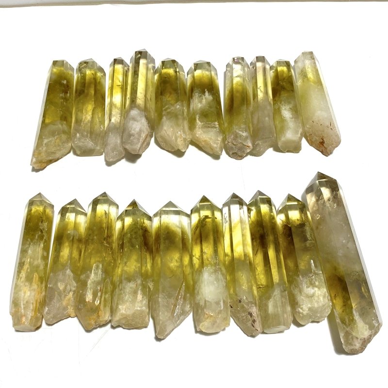 20 Pieces Citrine Tower Points Raw Bottom - Wholesale Crystals