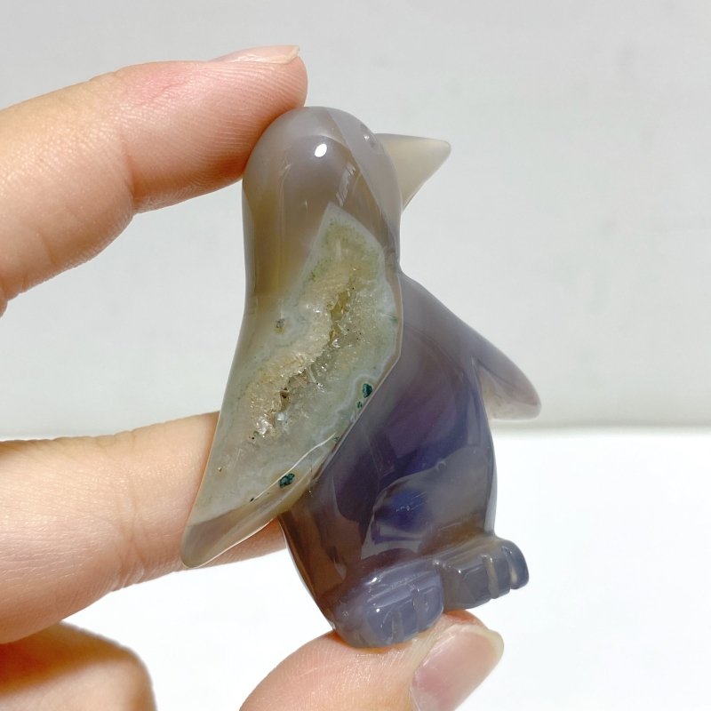 20 Pieces Geode Druzy Agate Penguin Carving -Wholesale Crystals