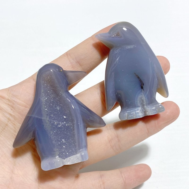 20 Pieces Geode Druzy Agate Penguin Carving -Wholesale Crystals