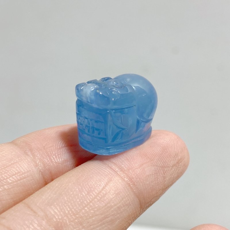 20 Pieces Mini Aquamarine Pixiu Carving -Wholesale Crystals